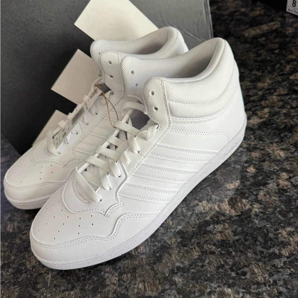Sneakers adidas Hoops 4.0 Mid Sneaker Size 9 Men 10 Lady Shoes  White High‎ Top